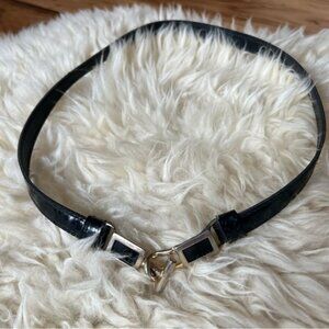 Thin Patent Belt Black Size Small